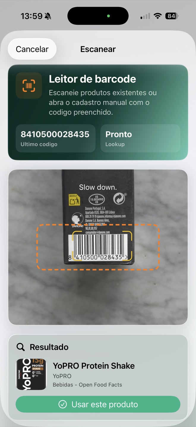 StoreFlow — scanning a product barcode