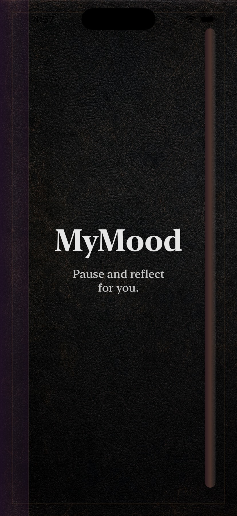 MyMood — the animated diary cover that opens the app